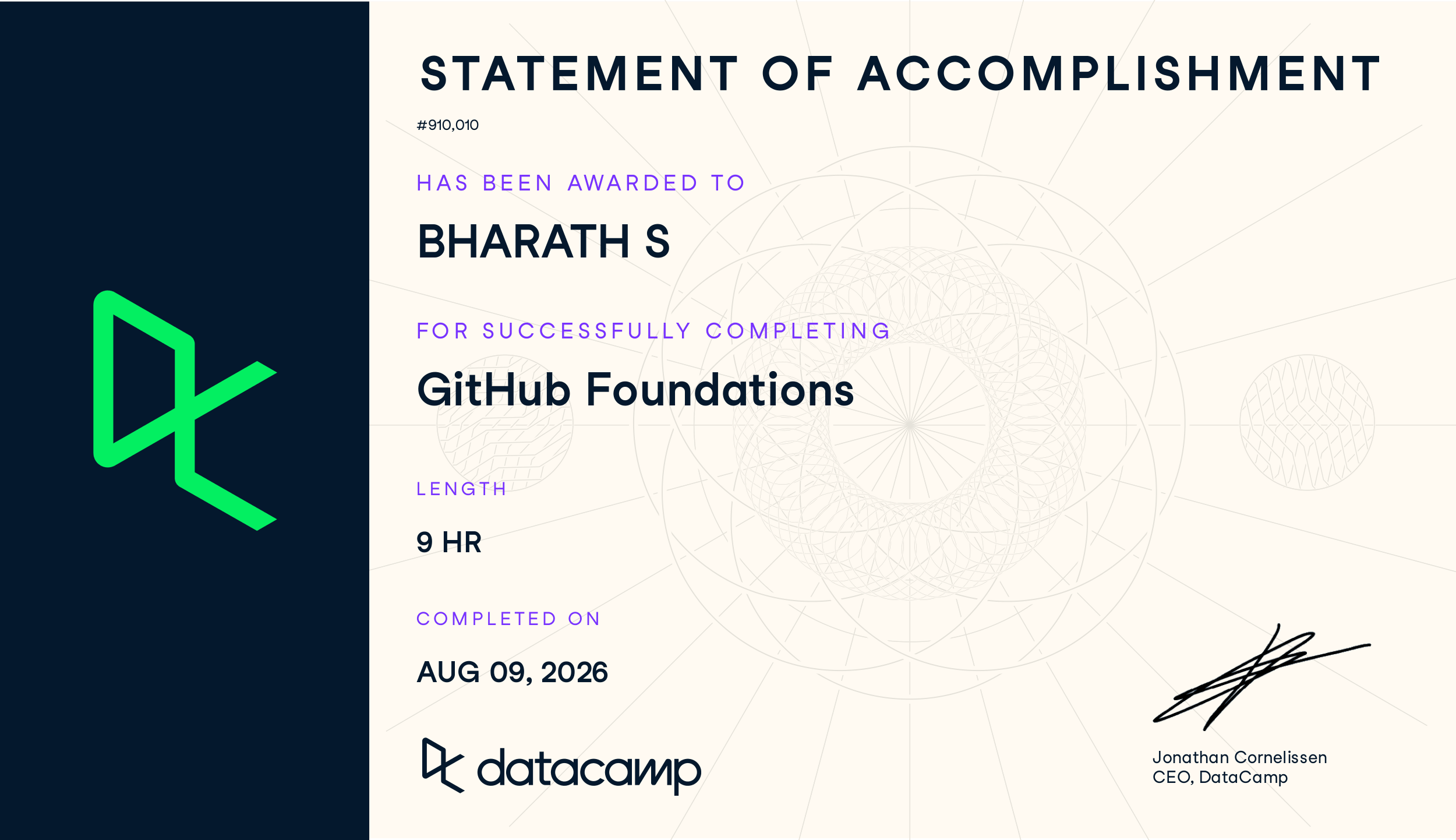 GitHub Foundations - DataCamp